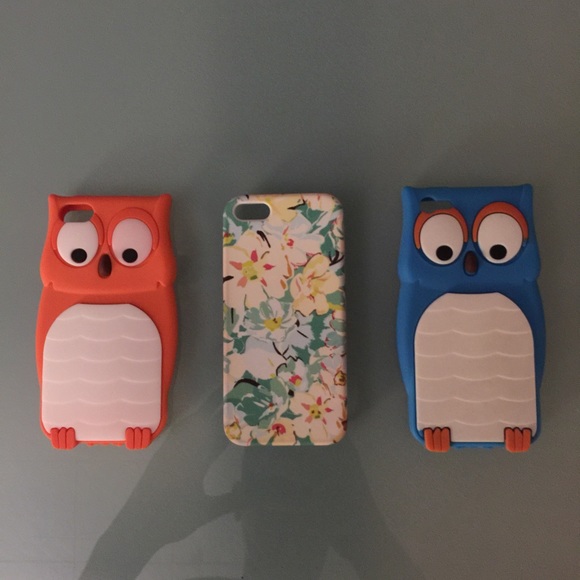 Accessories - IPhone 5s Cases (2 owl cases and one flower case)