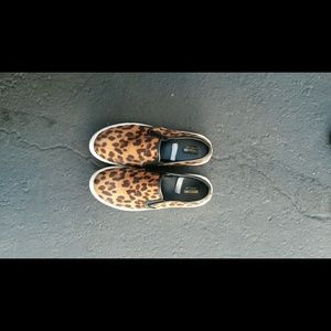 Lightly used Leopard sneakers slip on