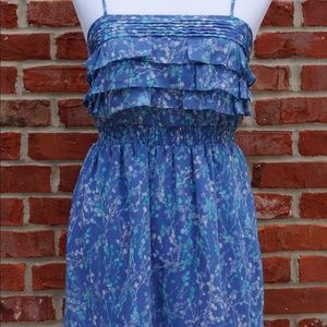 Lauren Conrad Size 4 Blue Floral Dress Retails $64