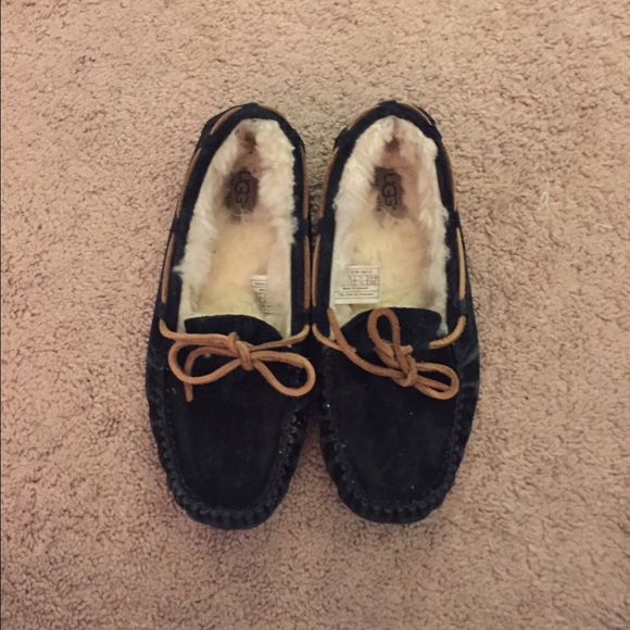 Black UGG moccasins