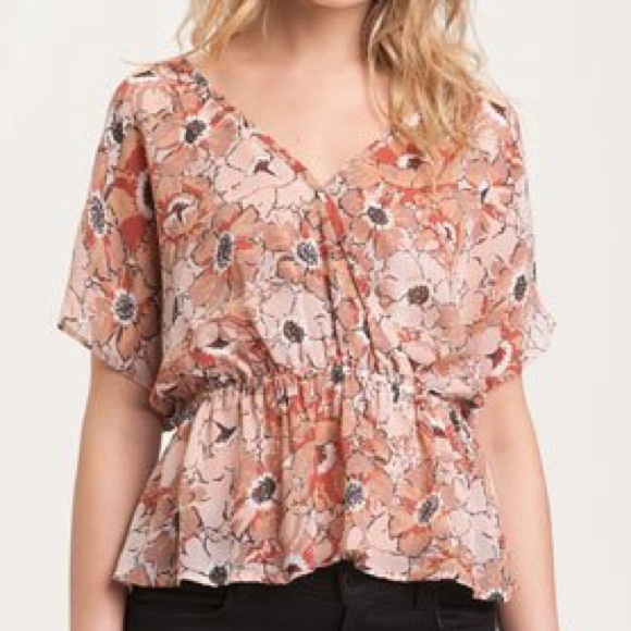 Joie 100% silk blouse- so cute! (yellow not peach)