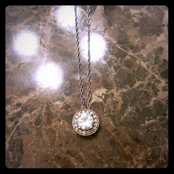 White Sapphire pendant necklace