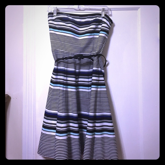 Strapless striped dress - Picture 1 of 1