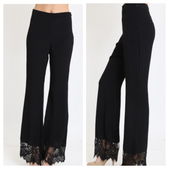 🔴 Bohemian chic lace hem pants  BOGO SALE - Picture 2 of 4