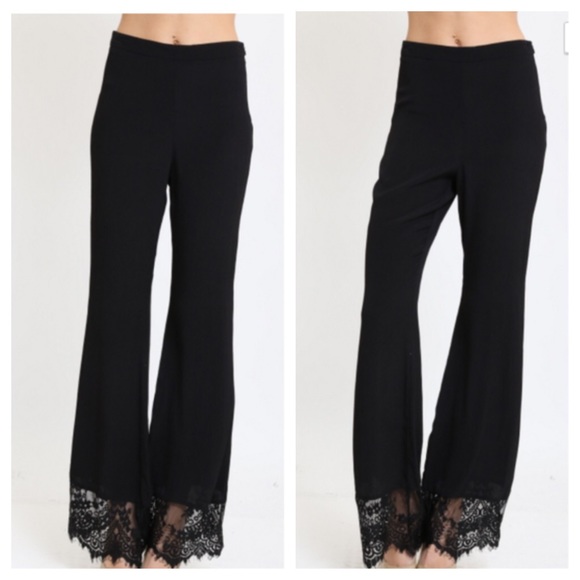 🔴 Bohemian chic lace hem pants  BOGO SALE - Picture 3 of 4