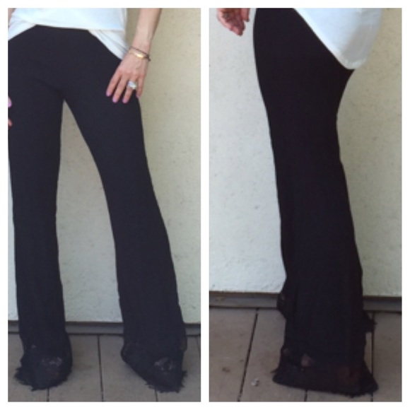 🔴 Bohemian chic lace hem pants  BOGO SALE - Picture 4 of 4