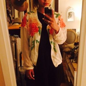 Bershka chiffon bomber jacket