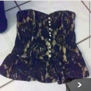 Peplum laced shirt