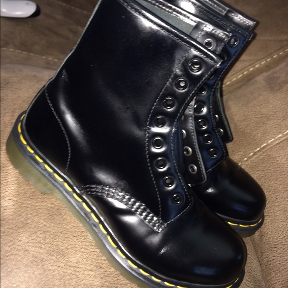 black leather doc martens