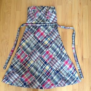 American Eagle Patchwork Strapless Dress