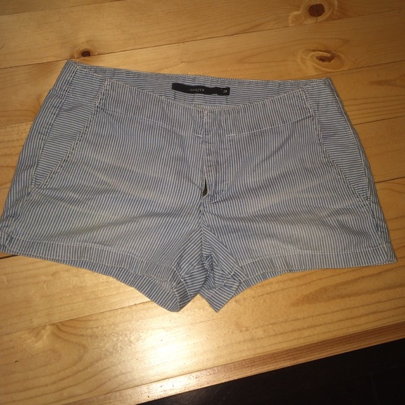 Blue and white stripe shorts