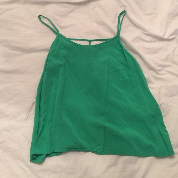Green back cutout top