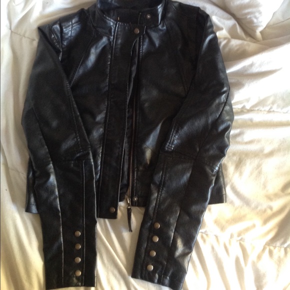 Black leather jacket