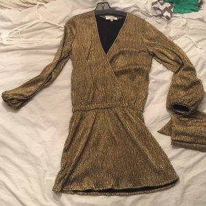 Gold dress with belt