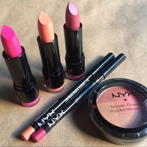 NYX Lipstick & Highlighter Makeup Bundle NEW!!