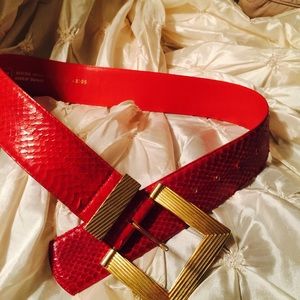 Red waist belt