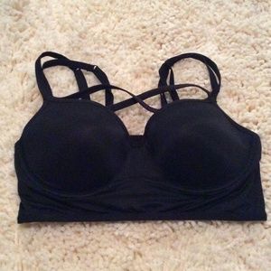 PINK cross front bralette