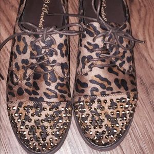 Cheetah print oxfords