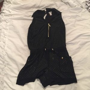 Gold studded romper
