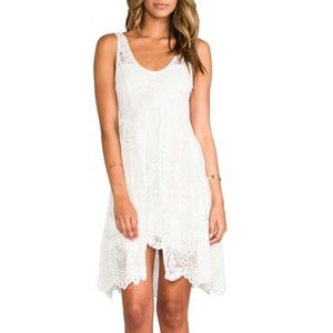 Salinas foil print dress in ivory.