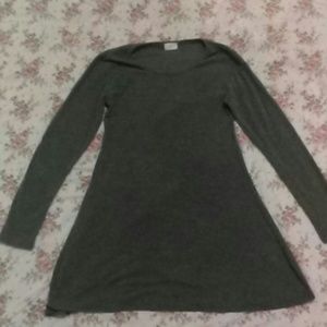 mini grey long sleeve dress