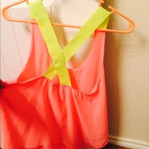 Neon pink & yellow tank