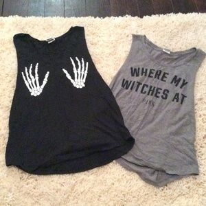 ‼️sold‼️PINK Halloween tank bundle