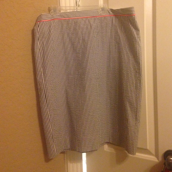 Blue and white pin stripped skirt