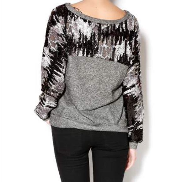 Sequin sleeve pullover top - Picture 3 of 3