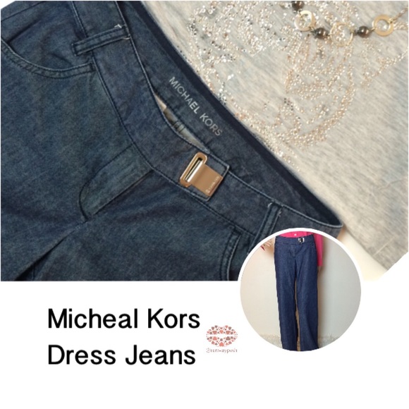Michael Kors Pants - MK dress denim pants with buckle