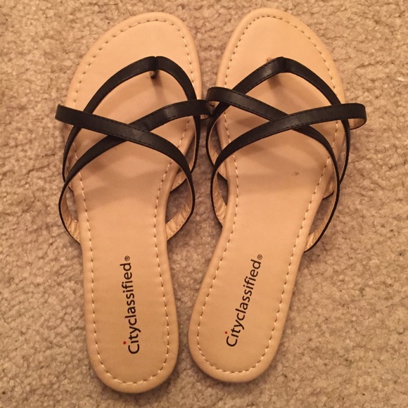 Black strappy sandals