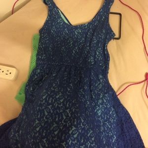 Blue lace dress