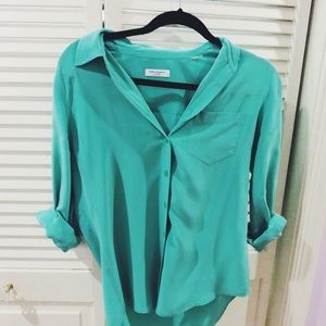 Equipment long sleeve silk blouse