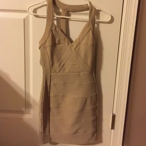 Tan bodycon dress