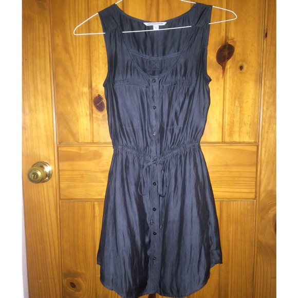 Button down casual grey dress