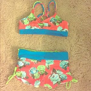 Neon floral California kisses dance wear