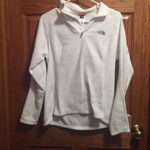 White quarter zip north face