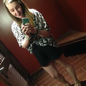 Black and white Tribal Kimono- Charming charlie