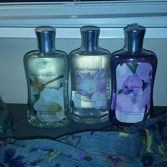 Mostly shower gels from bath & bodyworks