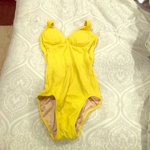 Item: yellow one piece swimsuit!