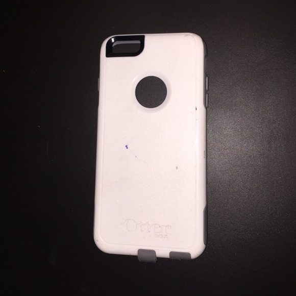 IPhone 6 plus otter box case. Gray and white.