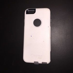 IPhone 6 plus otter box case. Gray and white.