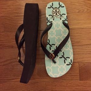 Tory Burch Wedge Flip Flop Size 7.5 NWOT