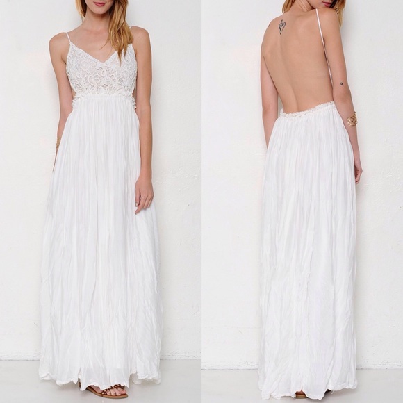X "Moonset" Backless Lace Maxi Dress - Picture 3 of 4