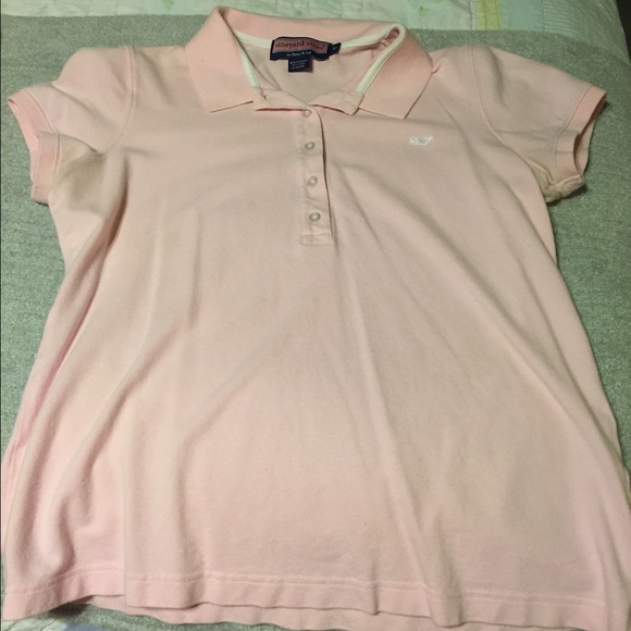 Pale pink vineyard vines polo