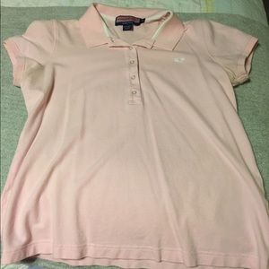 Pale pink vineyard vines polo