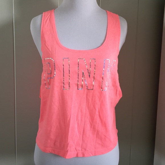Pink heart cut out tank top