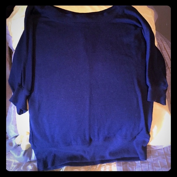 Off the shoulder sweater.