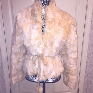 real rabbit fur coat..