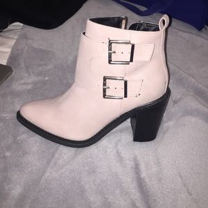 Baby pink misguided booties